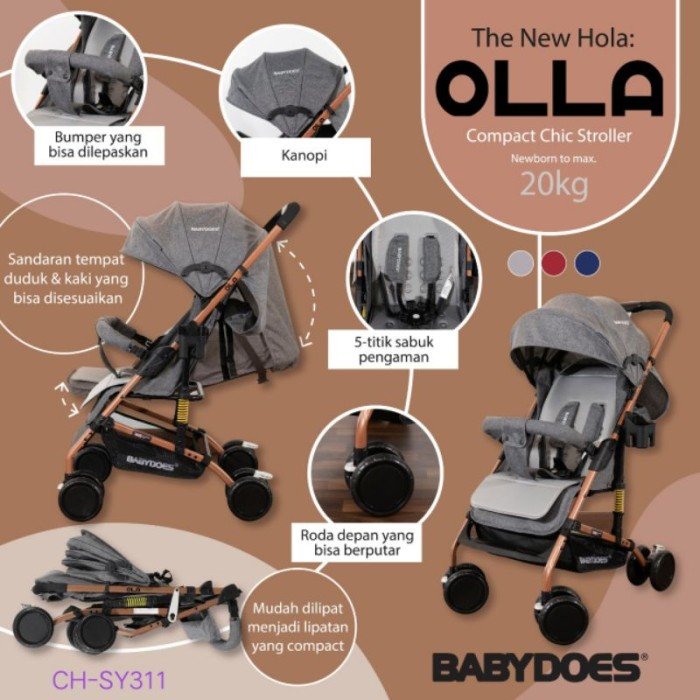 Stroller bayi yang outlet mudah dilipat